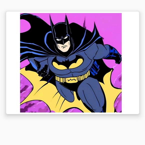 NEW!💯 BATMAN SELF-CREATED 8.5x11 ULTRA GLOSSY KIDS COLOR ART POSTER BUNDLE SET! - Picture 4 of 4